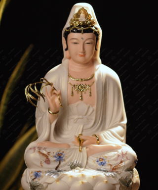 Ta Bà Trắng đế  30cm