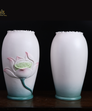 Bình hoa sen cổ gai ngang - 23 cm